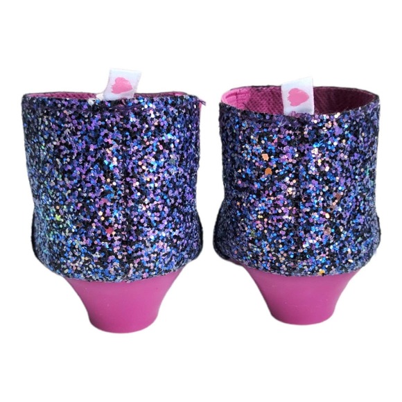 Build-A-Bear Glittery Sparkling Purple Boots - Picture 3 of 4